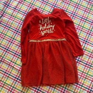 Cat & Jack Christmas dress xs(4-5)